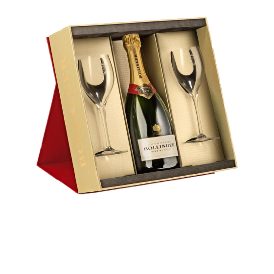Champagne Bollinger AOC Champagne Coffret Spécial Cuvée+ 2 flutes, Champagne  en format Coffret au meilleur prix sur Cave spiritu